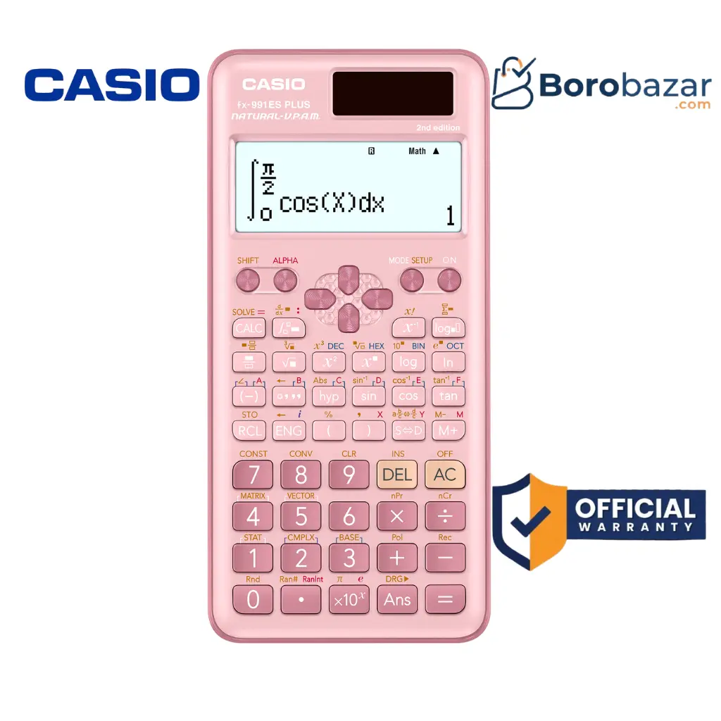 Casio FX-991ES Plus 2nd Edition Pink Scientific Calculator Original