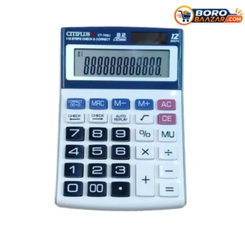 Citiplus CT-740LI Calculator | 12-Digit Large LCD Dual Power Desktop Calculator