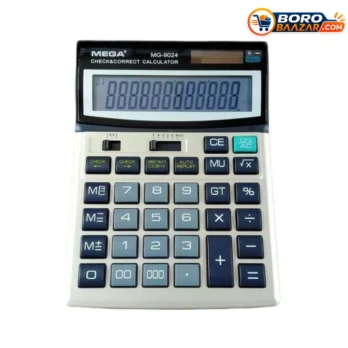 Mega MG-9024 Calculator 12 Digit Large Display – Dual Power Desktop Calculator