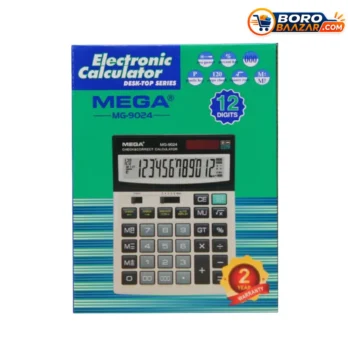 Mega MG-9024 Calculator 12 Digit Large Display – Dual Power Desktop Calculator