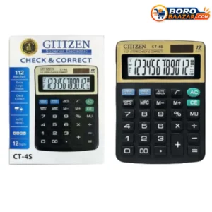 Citizen CT 4S Calculator 12 Digit Solar Battery Desktop Calculator