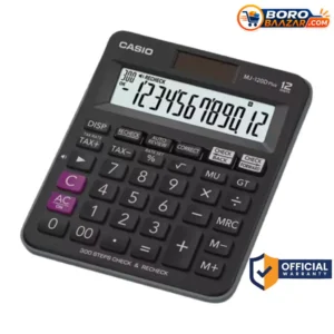 Casio MJ-120D Plus-BK Calculator 12 Digit Check Recheck Black