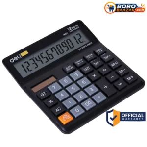 Deli EM01120 12 Digit Desktop Calculator Black