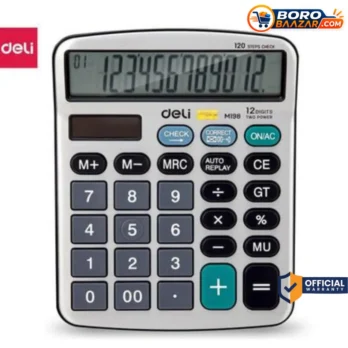 Deli EM19810 Calculator – 12 Digit Desktop Calculator with 3 Years Warranty
