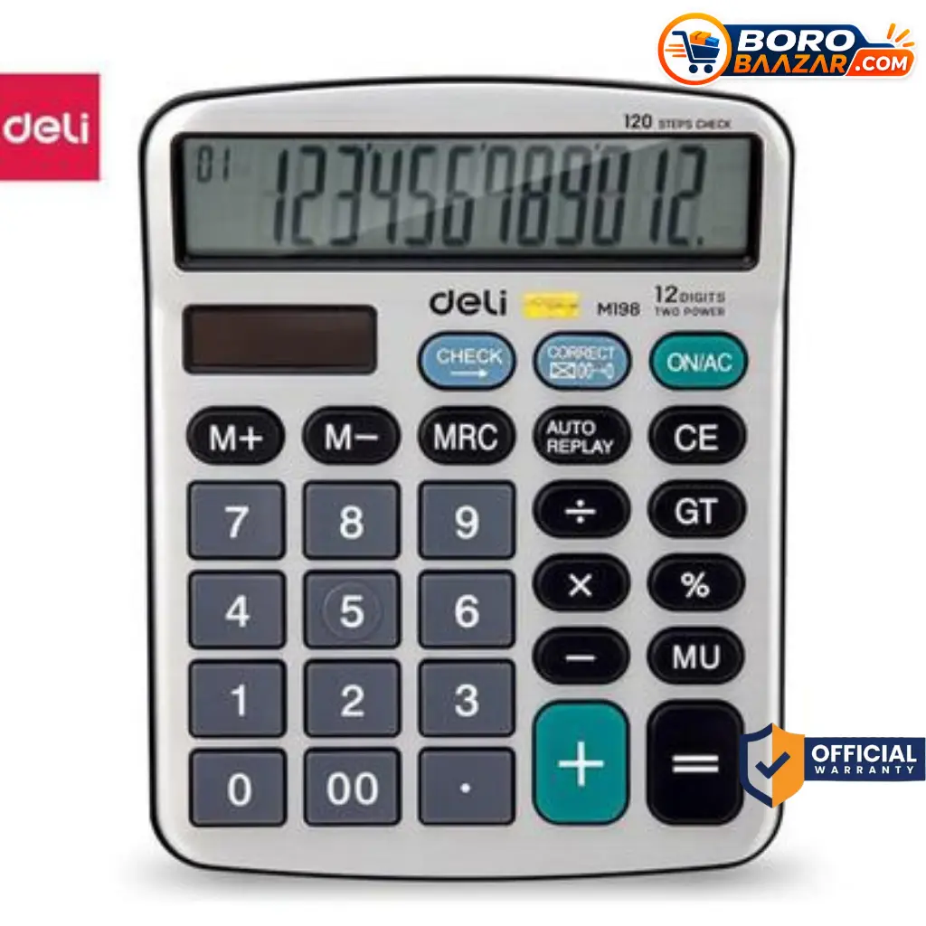 Deli EM19810 Calculator 12 Digit Desktop Calculator