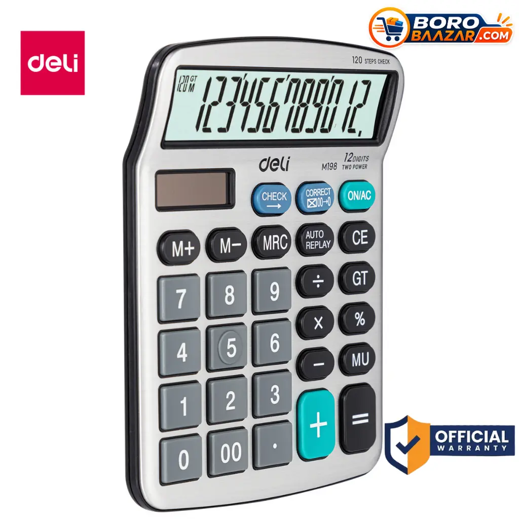 Deli EM19810 Calculator 12 Digit Desktop Calculator
