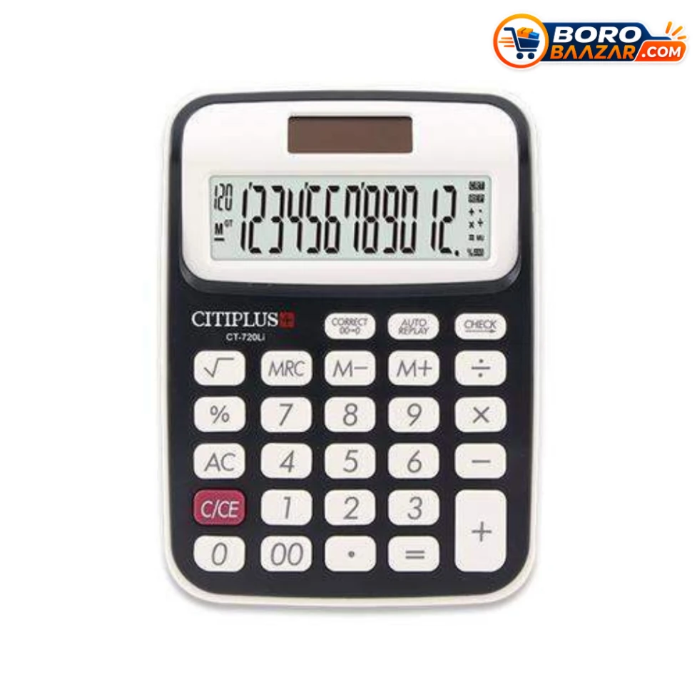 Citiplus CT-720Li 12 digit check and correct calculator black