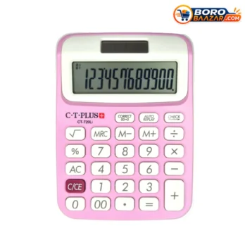 CT-720Li 12-Digits Small Size Pocket Calculator For Students | Pink