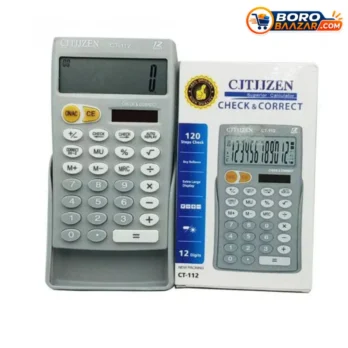 Citizen CT 112 Calculator – 12 Digit Mini Basic Calculator with Large Display