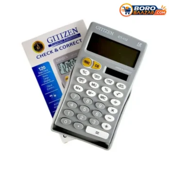 Citizen CT 112 Calculator – 12 Digit Mini Basic Calculator with Large Display