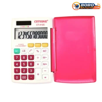 CT-412C Mini Calculator Folding 12 Digit Pocket Calculator | Pink