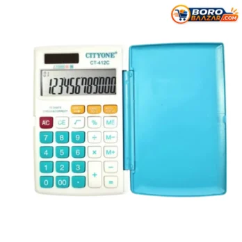 Cityone CT-412C Calculator – Folding 12 Digit | Mini Calculator | Sky Blue