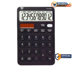 Petra PEC12D002BK 12 Digit Medium Size Calculator Black