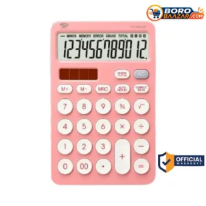 Petra PEC12D002BK 12 Digit Medium Size Calculator Pink