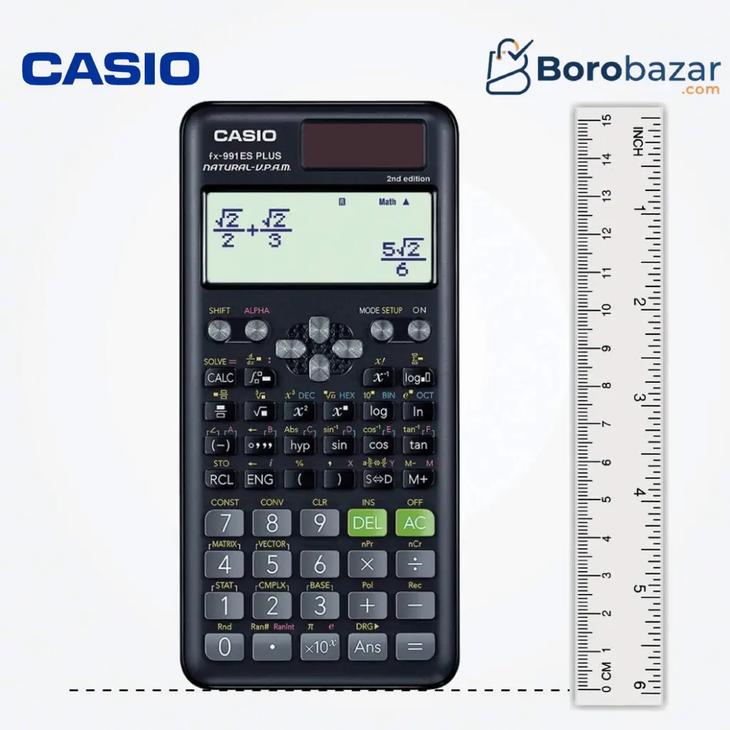 Casio FX-991ES Plus 2nd Edition Black Non-Programmable Scientific Calculator