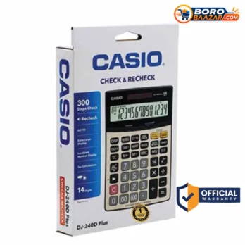 Casio DJ-240D Plus Calculator – 14 Digit Check & Recheck Desktop Calculator