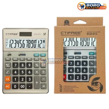 CTIFREE ECO-012 Calculator 12 Digit Desktop Calculator