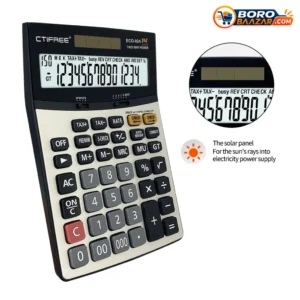 CTIFREE ECO-024 Calculator 14 Digit Dual Power Desktop Calculator