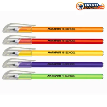 Matador Hi-School Ball Pen Black Ink 12 Pcs