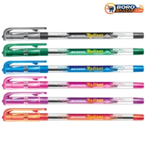 Matador Radiant Ball Pen 6 Pcs Black Ink 0.7mm