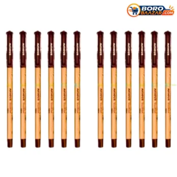 Matador Woodmark Ball Pen Black Ink – 6 Pcs