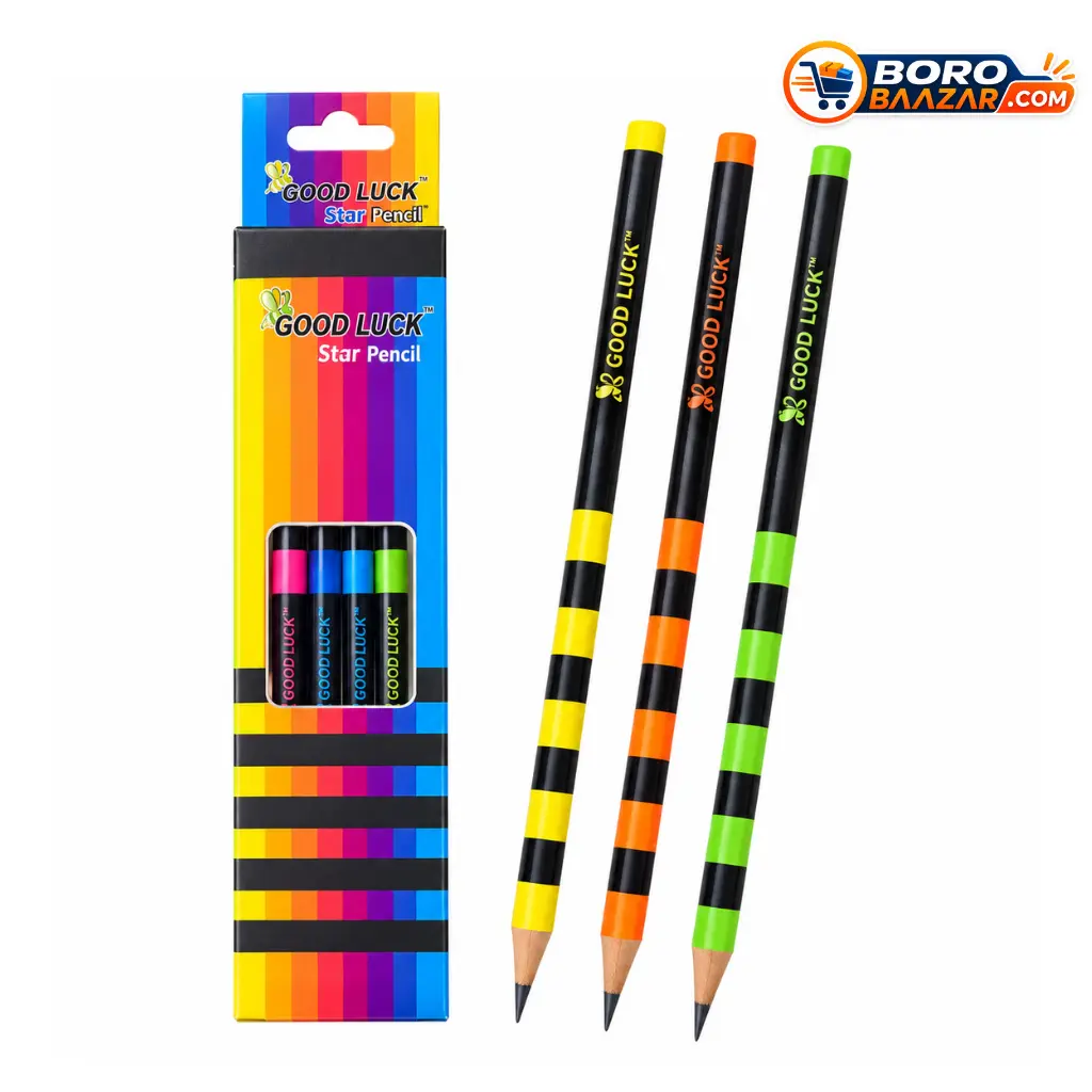 Good Luck Star Pencil 2B pack of 12 pieces
